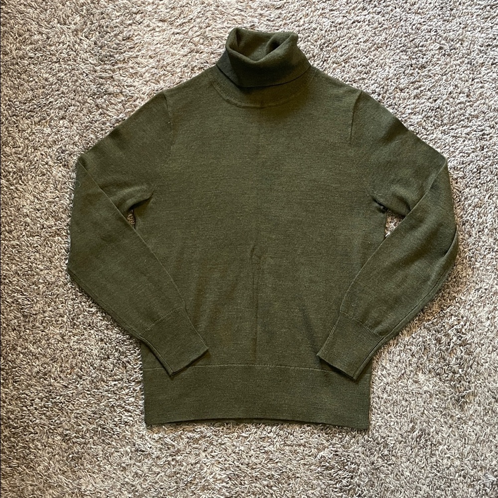 J. Crew Women's Olive Turtleneck Sweater
